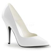 PLEASER SEDUCE-420V White Pat Pumps - Shoecup.com